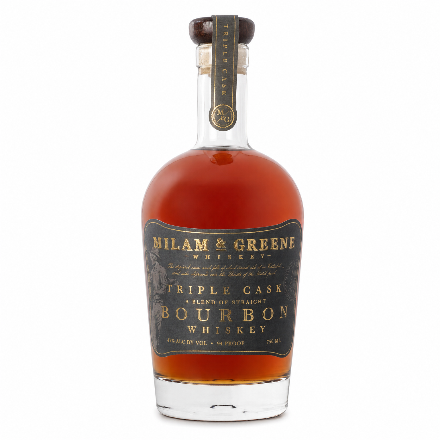 Milam & Greene Triple Cask Straight Bourbon Whiskey 750ml