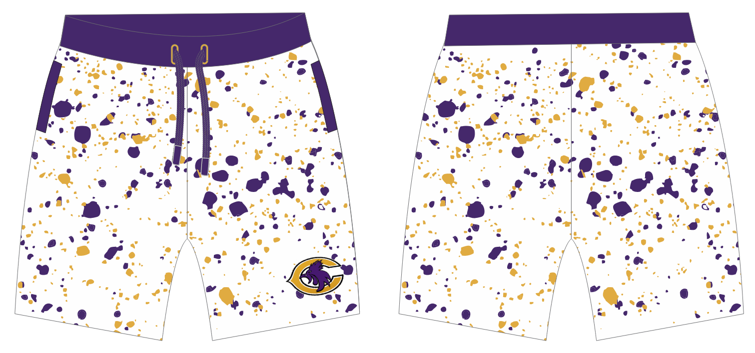 White Splatter Shorts