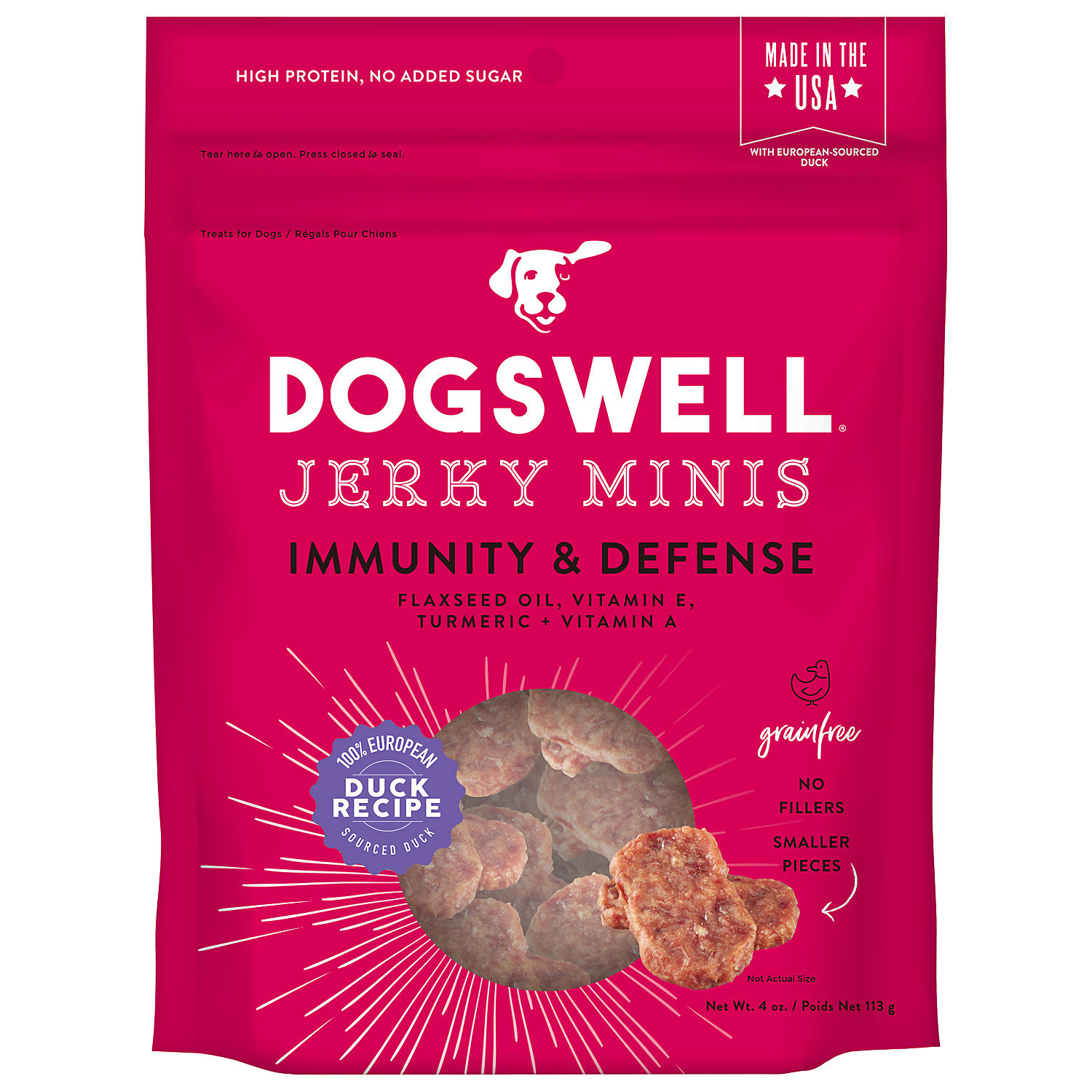 Dogswell Imm Jrky Mini Duck 4z