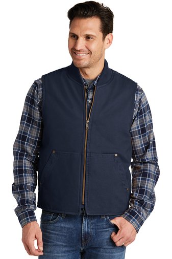 Washed Duck Cloth Vest - CSV40 Navy