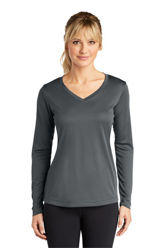 LST353LS Sport-Tek® Ladies Long Sleeve PosiCharge® Competitor™ V-Neck Tee