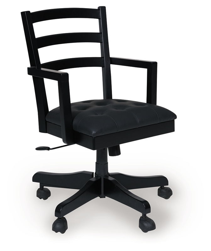 Wildenauer - Home Office Swivel Desk Chair - Brown / Black