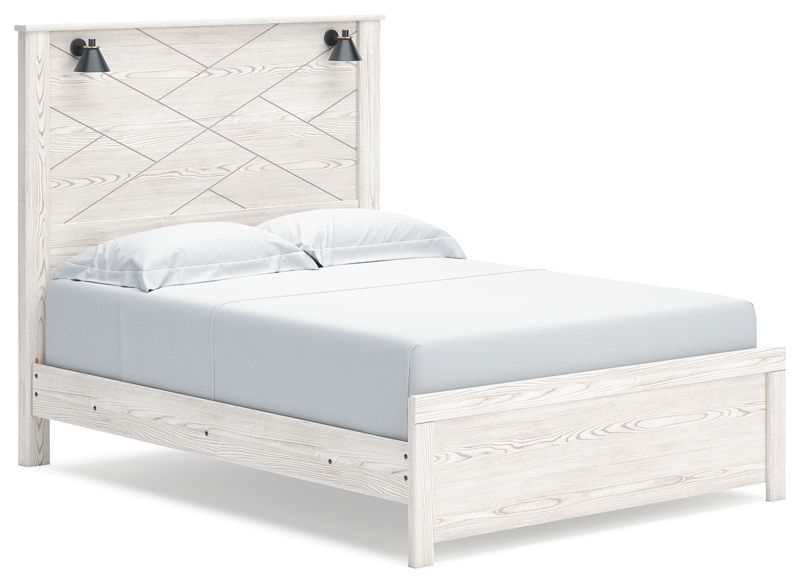 Gerridan - Panel Bed With Sconces