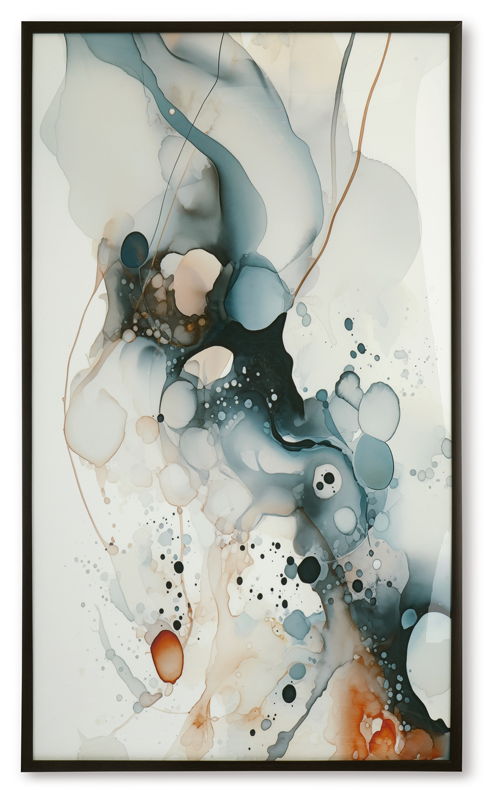 Foxenburg - Wall Art - Blue / Amber / White