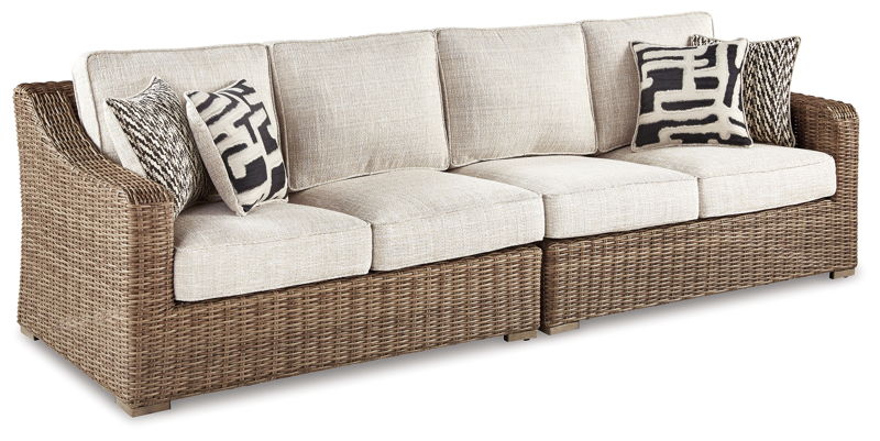 Beachcroft - RAF/LAF Loveseat w/Cush (Set of 2) - Beige