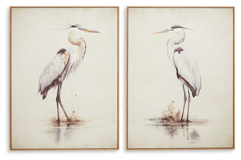 Aubinell - Wall Art Set (Set of 2) - Beige