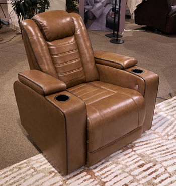Gruaro - Power Recliner With Adjustable Headrest - Amber