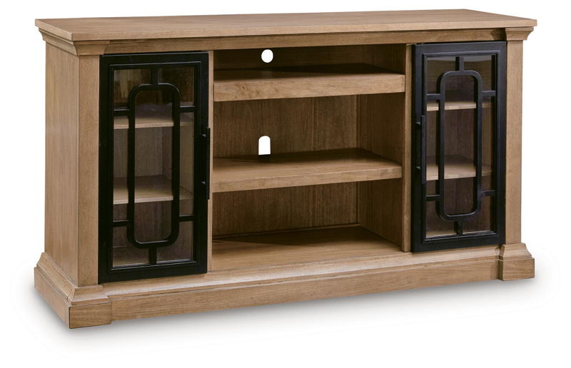 Wittenmyer - XL TV Stand With Fireplace Option - Natural / Black