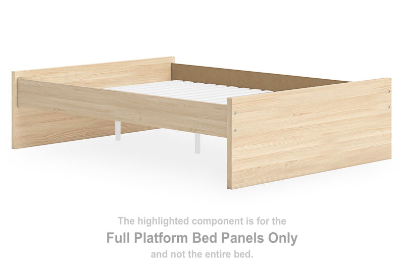 Onita - Full Platform Bed Panels - Natural