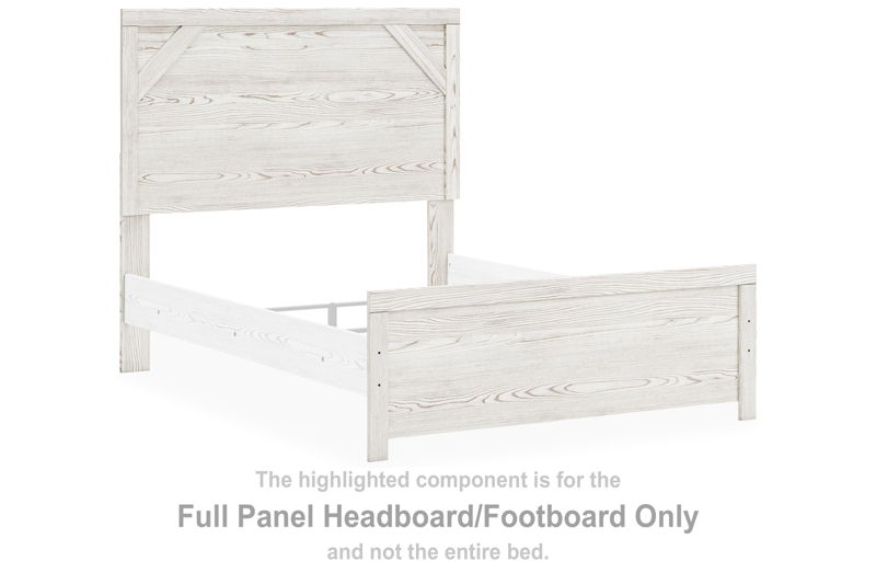 Gerridan - Full Panel Headboard/Footboard - White / Gray