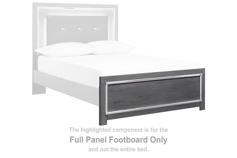 Lodanna - Full Panel Footboard - Gray