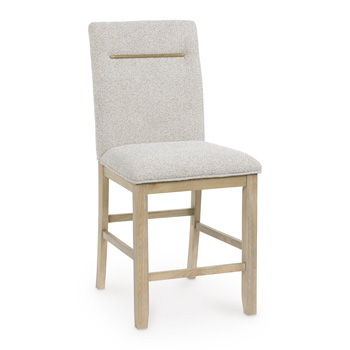 Lasinger - Upholstered Barstool (Set of 2) - Light Brown