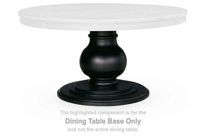 Ridgester - Round Dining Room Table Base - Black