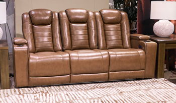 Gruaro - Power Reclining Sofa With Adjustable Headrest - Amber