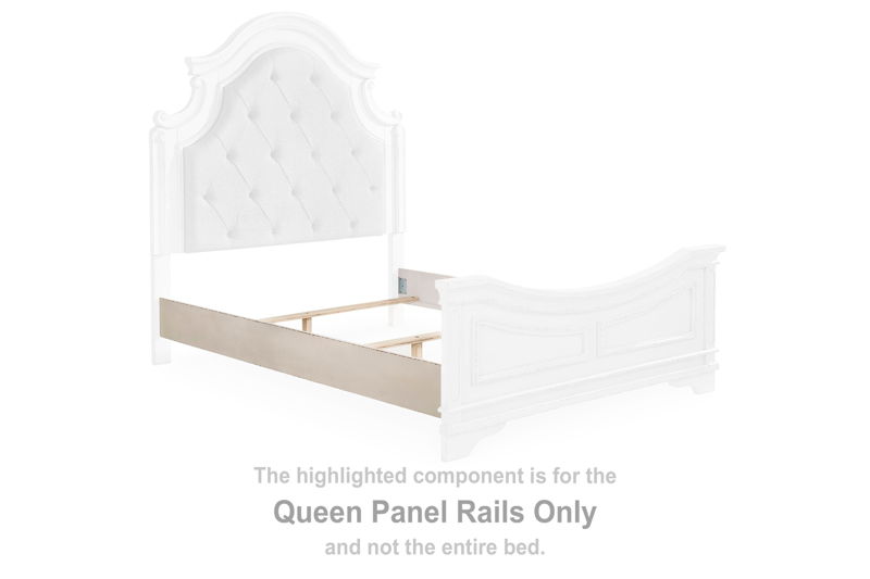 Realyn - Queen Panel Rails - Chipped White