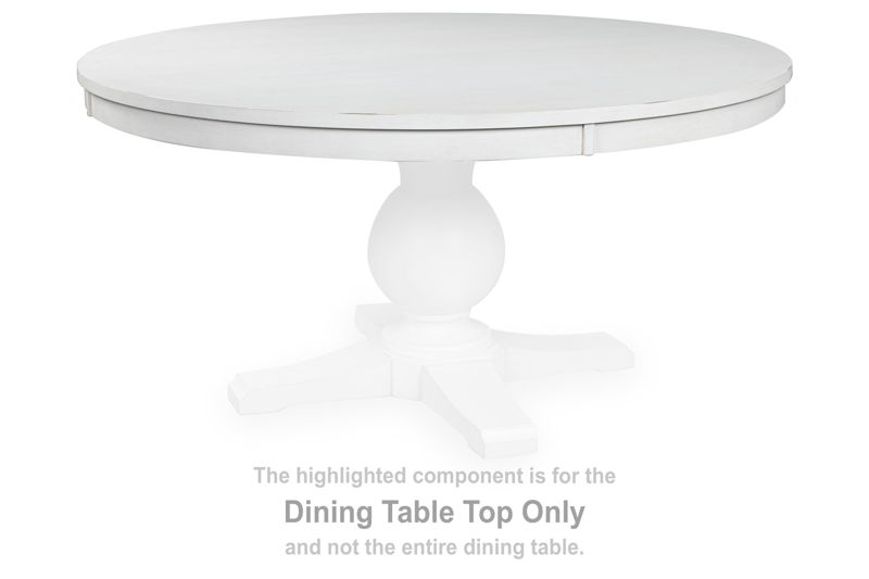 Greddinton - Round Dining Room Table Top - White