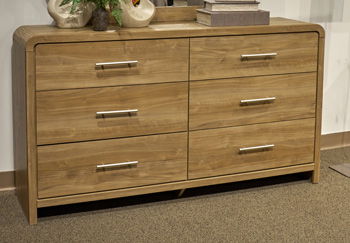 Gramburg - Six Drawer Dresser - Warm Natural Brown