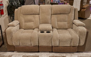 Mixed Motion - Power Reclining Loveseat With Console / Adjustable Headrest