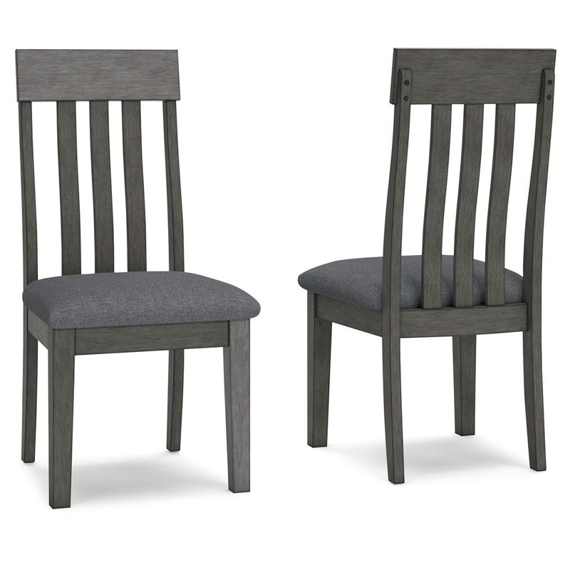 Hallanden - Dining UPH Side Chair (Set of 2) - Black / Gray