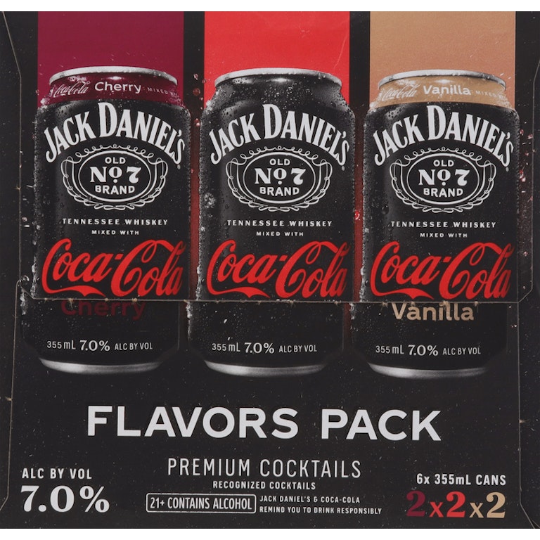Jack Daniel's & Coca-Cola Variety Pack 6-Pack 12oz Cans