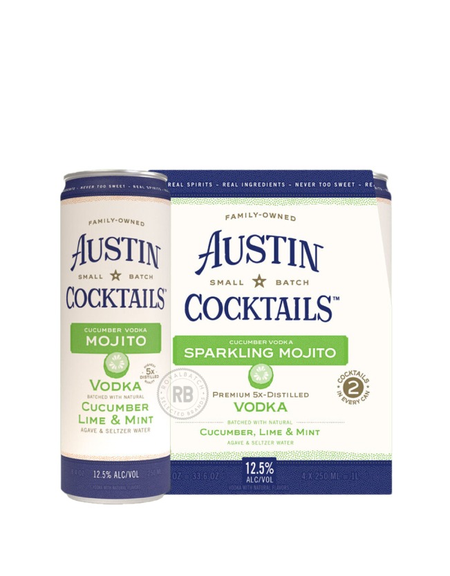 Austin Cocktails Cucumber Vodka Mojito 4X12oz