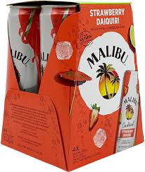 Malibu Strawberry Daiquiri 4Pk 355ml Cans