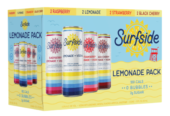 Surfside Lemonade Variety 8-Pack 355ml Cans