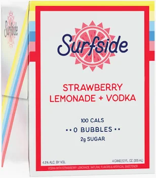 Surfside Strawberry Lemonade + Vodka 4-Pack 355ml Cans
