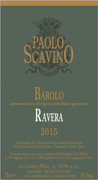 SCAVINO BAROLO RAVERA 2015 750