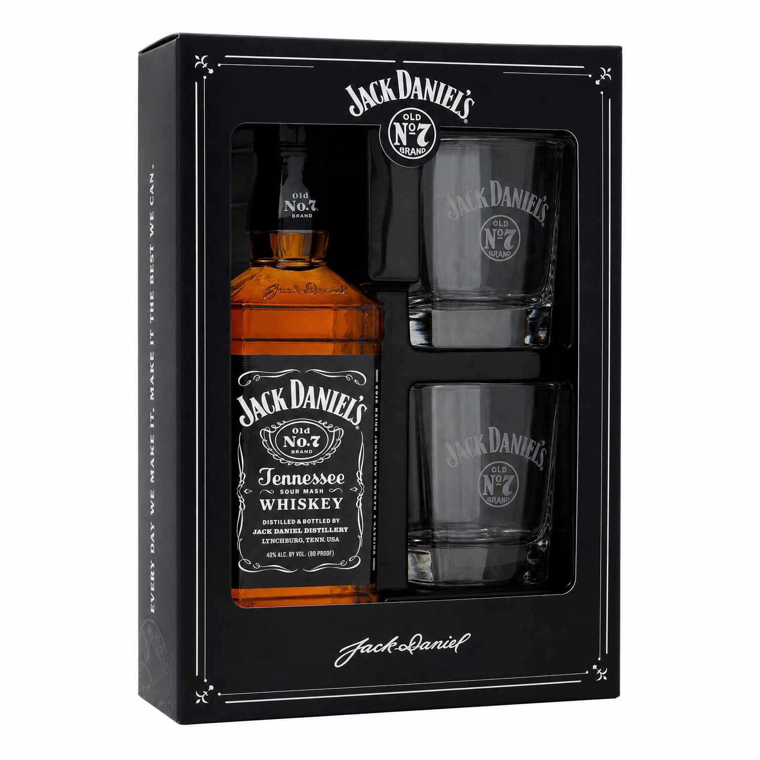 Jack Daniel's Old No. 7 Tennessee Whiskey Gift Set With Glass 750ml