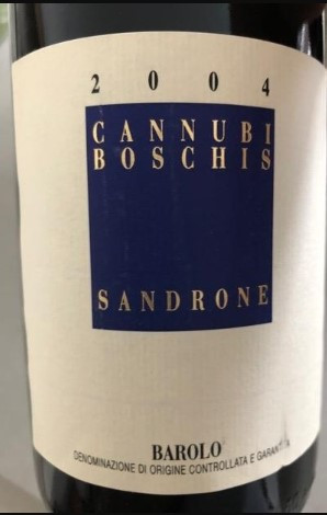SANDRONE BAROLO CANNUBI '04