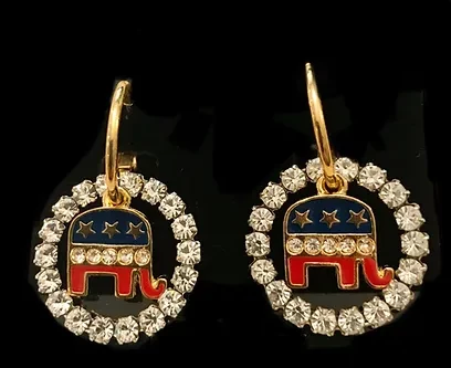 Republican Elephant Earring Set