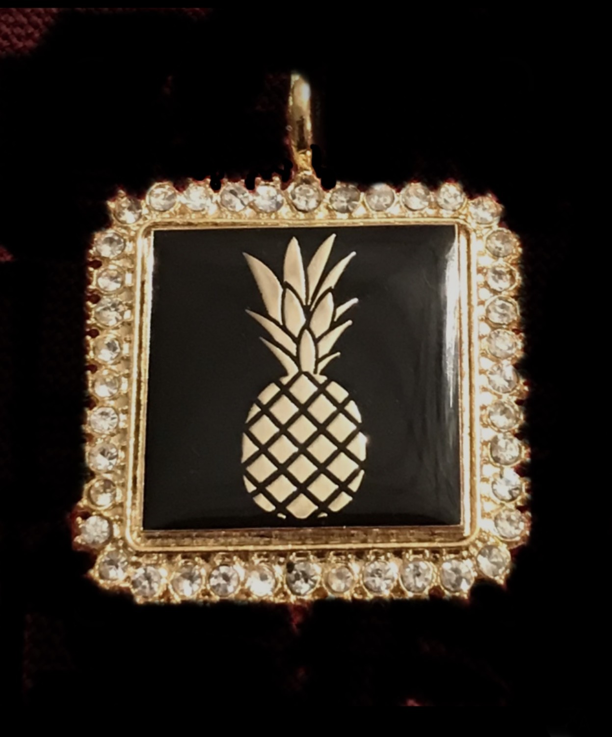 Pineapple Crystal medallion$59