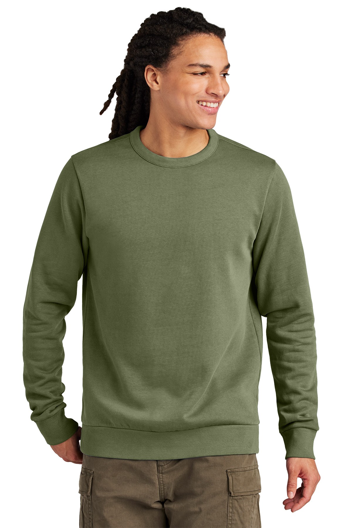 District Wash™ Fleece Crew - Olive