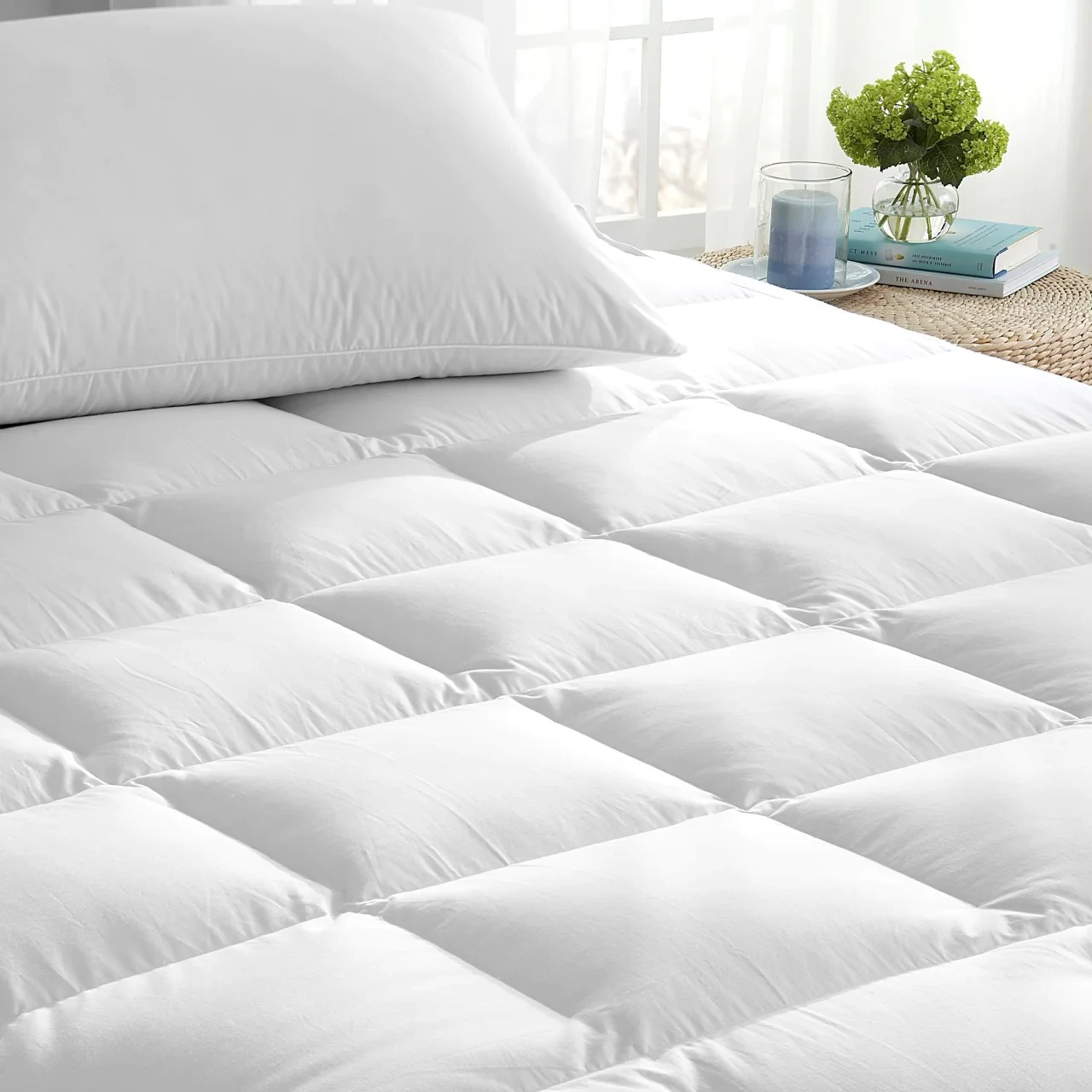 White Goose Down Luxury Mattress Pad by Downright