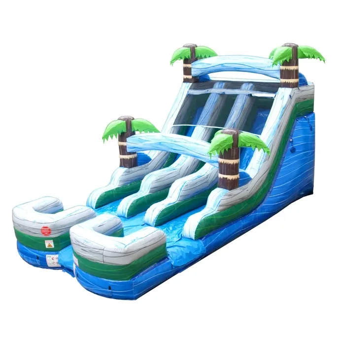 15' Blue Marble Double Slide