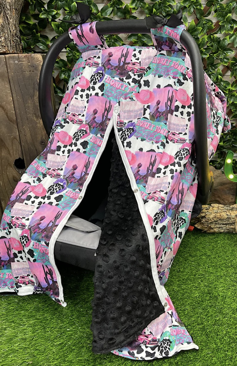 "honky Babe" printed car seat cover