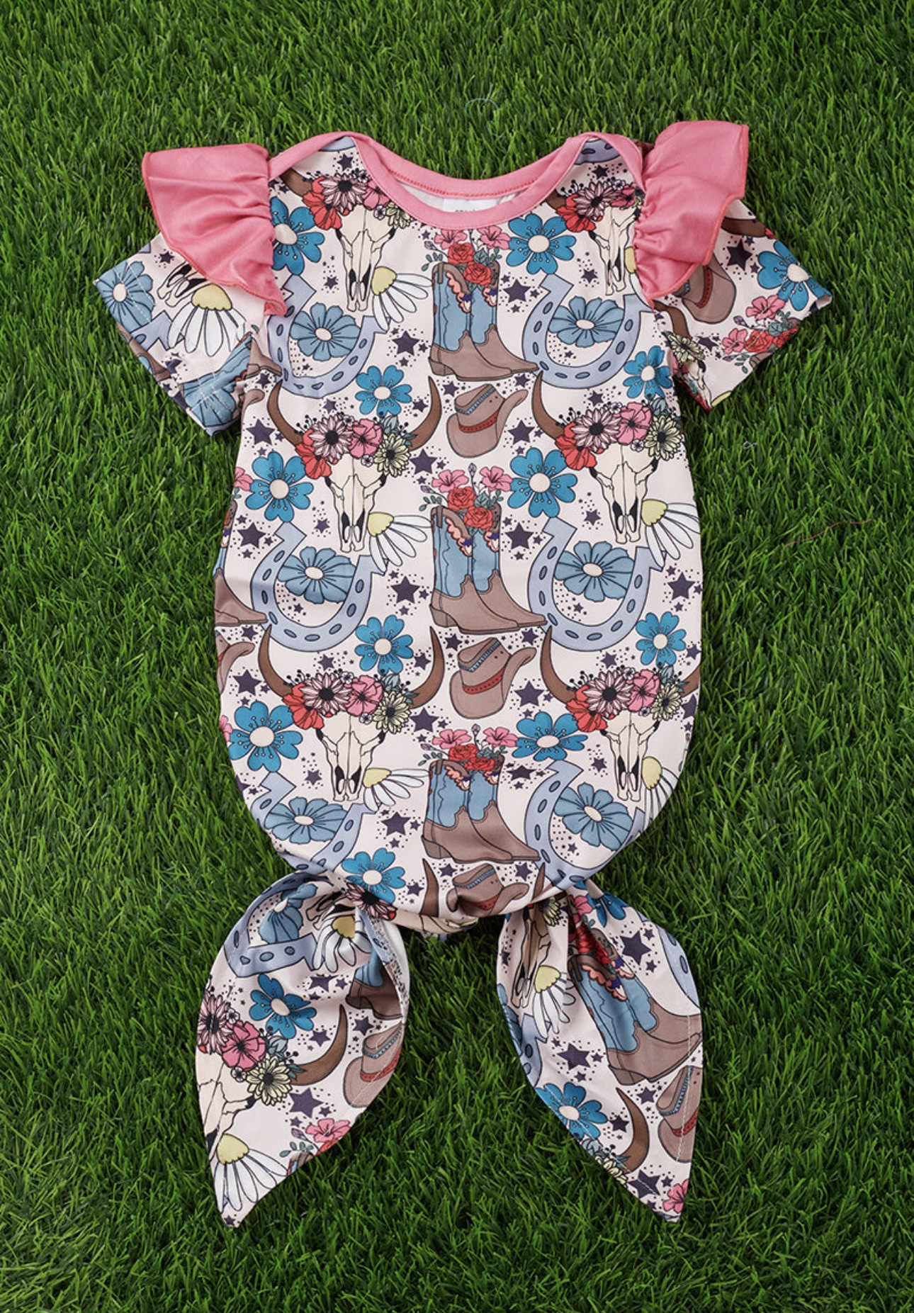 Hippy Cowgirl print gown
