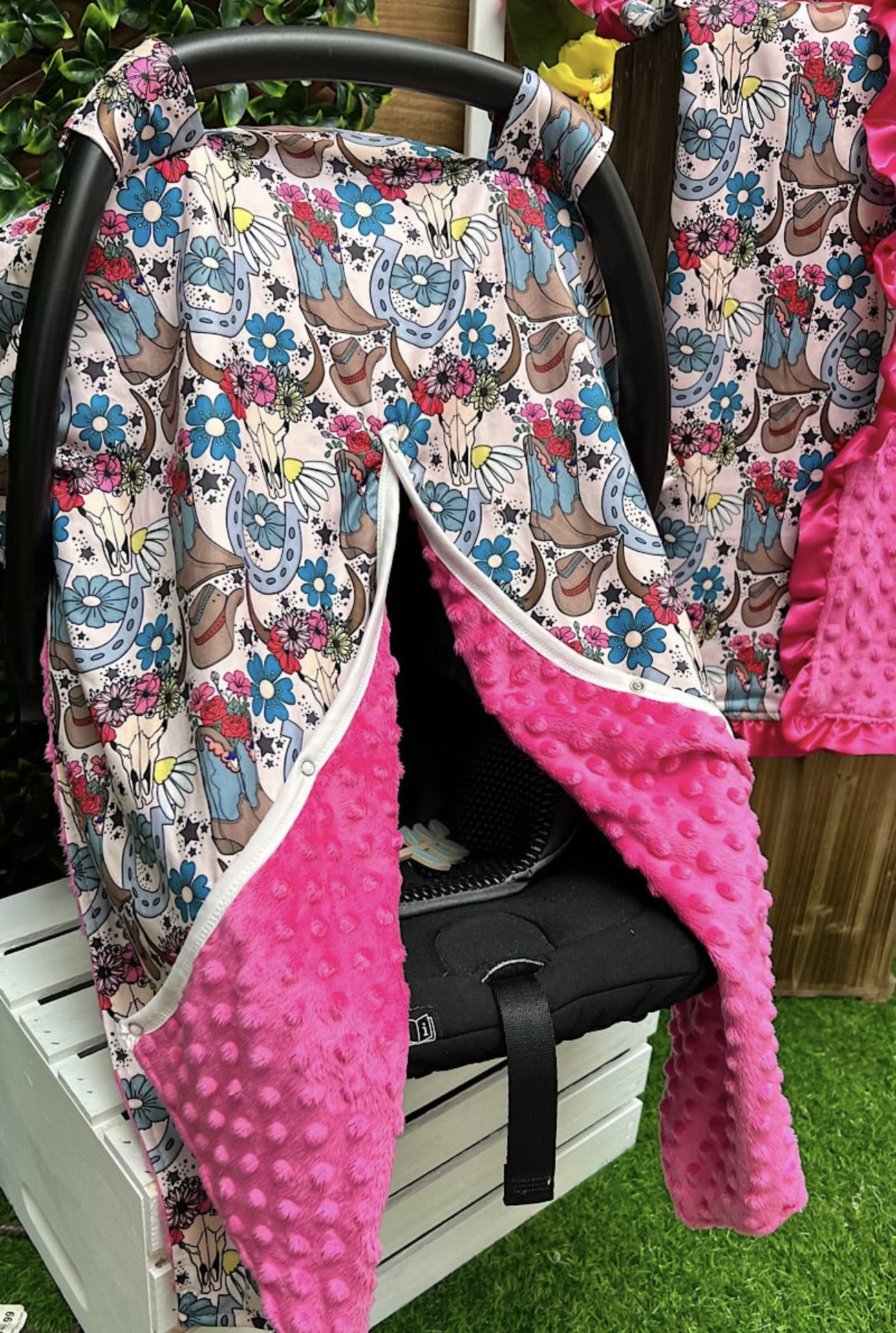 Car seat cover--hippy cowgirl style