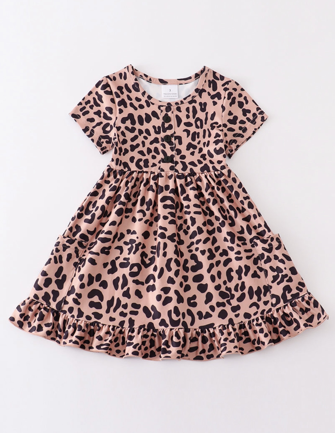 Short sleeve Adorable cheetah animal print dress