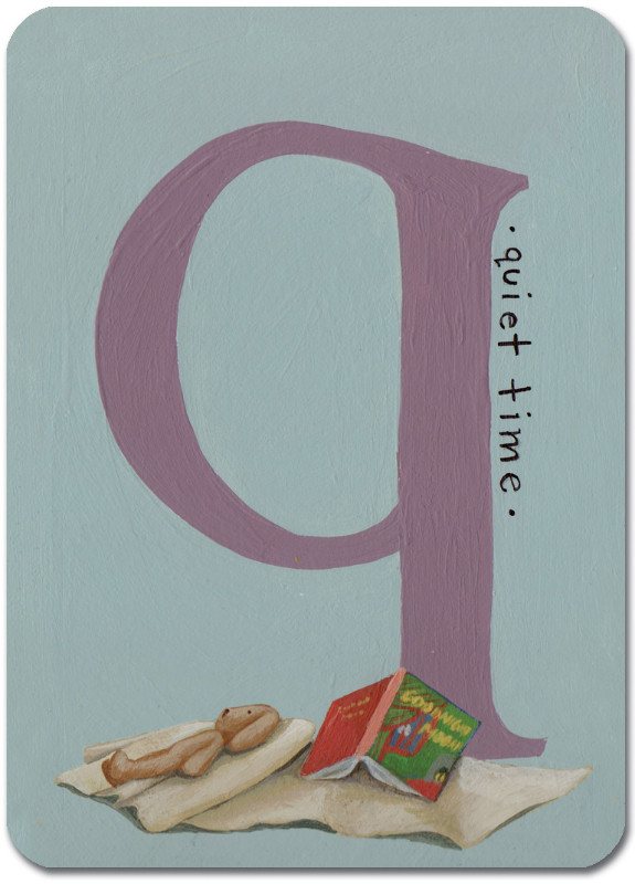 Q is for Quiet Time (Purple)
