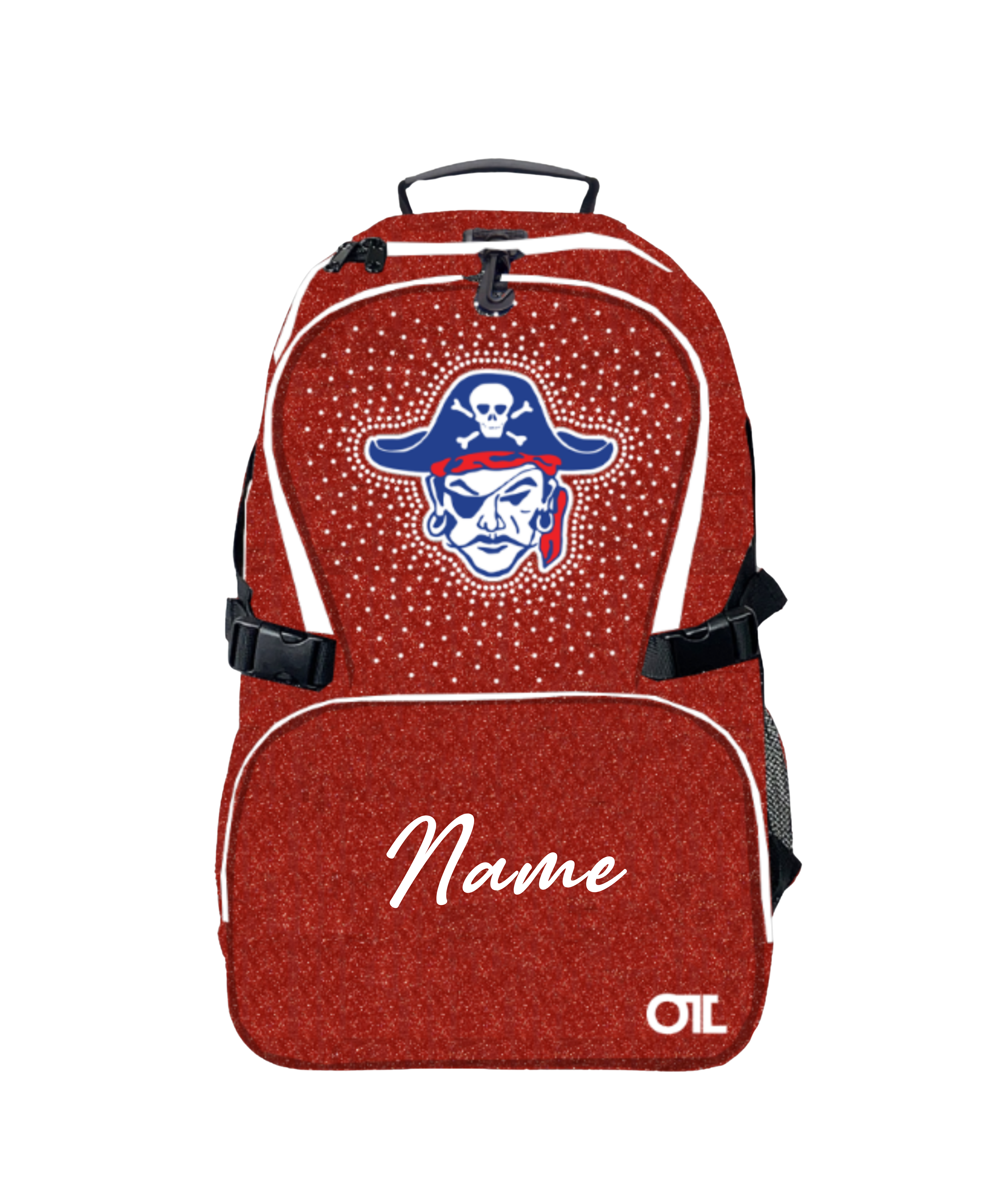 FAIRPORT YOUTH CHEERLEADING GLITTER BLING BOOK BAG-PERSONALIZED