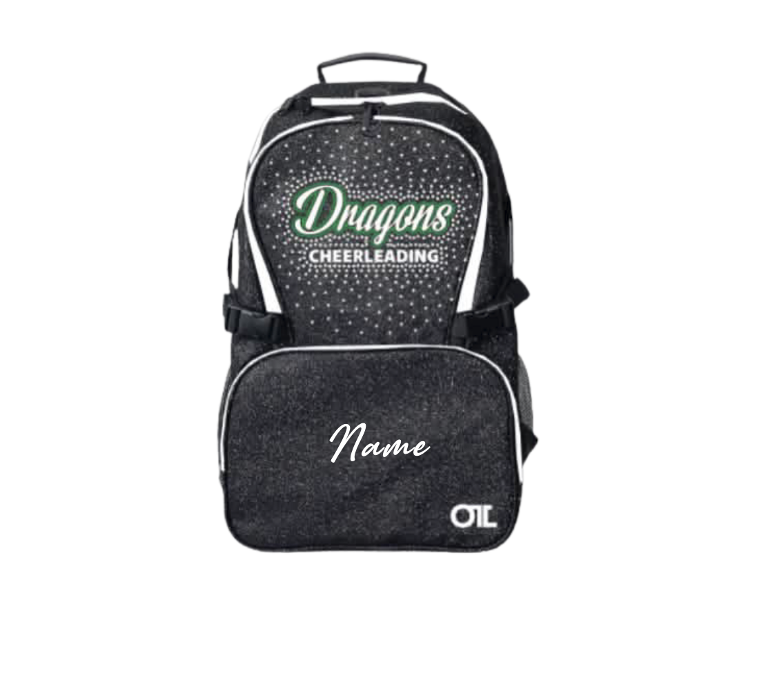 PEMBROKE DRAGONS CHEERLEADING GLITTER BLING BOOK BAG-PERSONALIZED